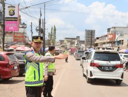 Arus Padat di Jalintim Muba, Kapolres Pimpin Langsung Penguraian Macet