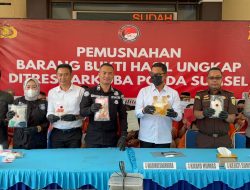 Musnahkan Barang Bukti Narkotika Senilai Rp 2,8 Miliar, Berikut Rincian dari Reserse Narkoba Polda Sumsel
