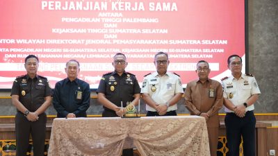 Tiga Lembaga Penegak Hukum di Sumsel Resmi Jalankan Persidangan Pidana Elektronik